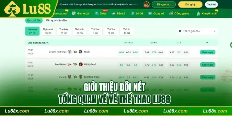 Giới thiệu đôi nét về Thể thao Lu88